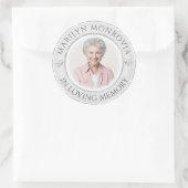 In Love Memory Foto Runder Aufkleber (Tasche)