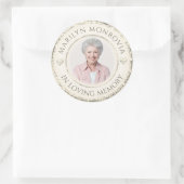 In Love Memory Foto Runder Aufkleber (Tasche)