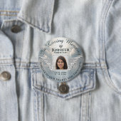 In Love Memory Foto Silver Button (Beispiel)