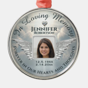 In Love Memory Foto Silver Ornament Aus Metall
