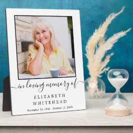 In Love Memory Foto Simple Memorial Plaque Fotoplatte