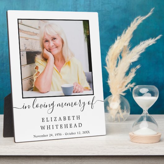 In Love Memory Foto Simple Memorial Plaque Fotoplatte (Seite)