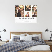 In Love Memory Foto Tribute Canvas Print Leinwanddruck (Insitu (Schlafzimmer))