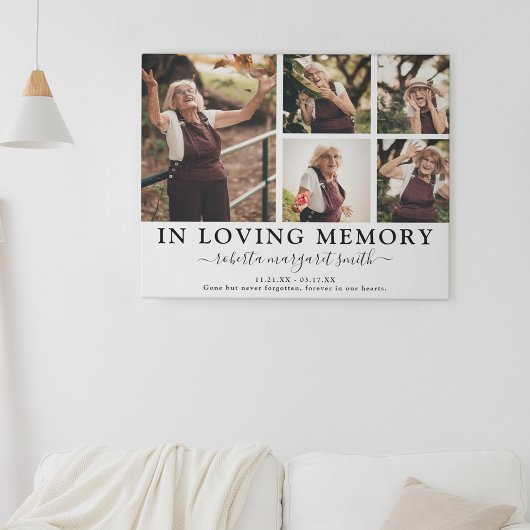 In Love Memory Foto Tribute Canvas Print Leinwanddruck