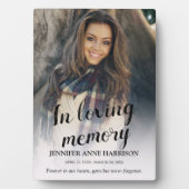 In Love Memory Foto Tribute Fotoplatte (Vorderseite)