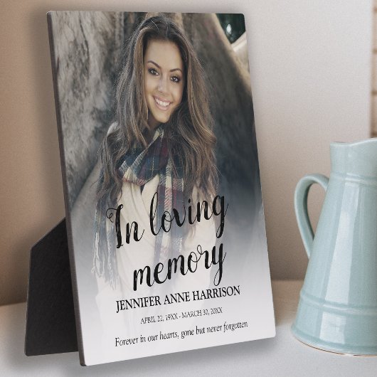In Love Memory Foto Tribute Fotoplatte
