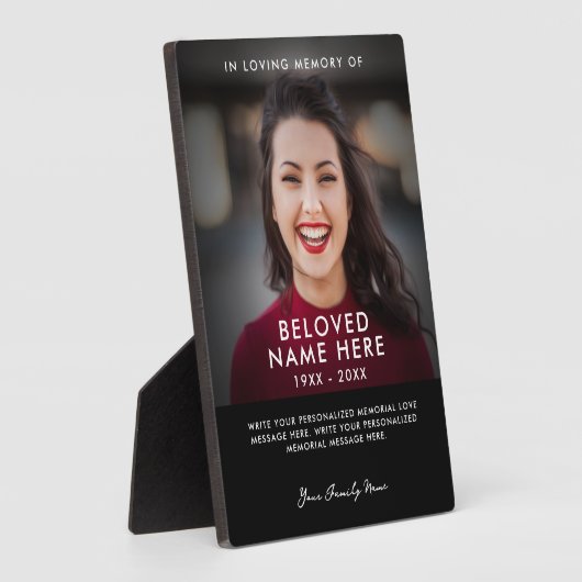 In Love Memory Foto Tribute Fotoplatte (Seite)