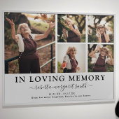 In Love Memory Foto Tribute Poster