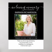 In Love Memory Foto und Memorial Verse Beerdigung Poster (Vorne)