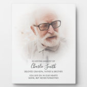 In Love Memory: Foto und Message Tribute Fotoplatte (Vorderseite)