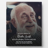 In Love Memory: Foto und Nachricht auf Aaselstand Fotoplatte (Vorderseite)