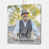 In Love Memory Foto Vater Keramik Ornament (Links)