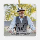 In Love Memory Foto Vater Keramik Ornament (Vorderseite)