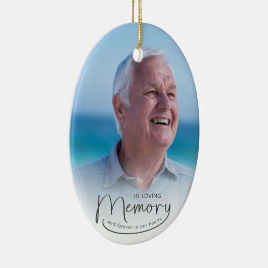 In Love Memory Foto Weihnachten Keramik Ornament (Rechts)