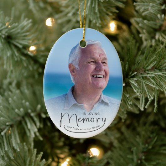 In Love Memory Foto Weihnachten Keramik Ornament (Baum)