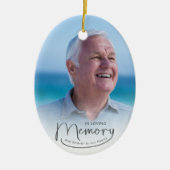 In Love Memory Foto Weihnachten Keramik Ornament (Vorne)