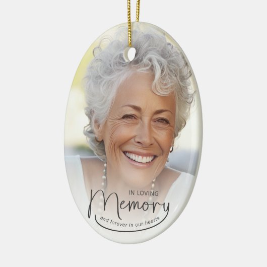 In Love Memory Foto Weihnachten Keramik Ornament (Links)