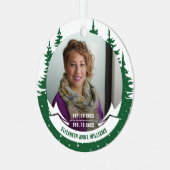 In Love Memory Foto Weihnachten Ornament Aus Metall (Vorderseite links)