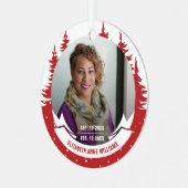 In Love Memory Foto Weihnachten Ornament Aus Metall (Vorderseite links)