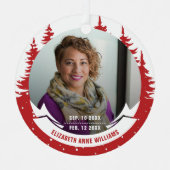 In Love Memory Foto Weihnachten Ornament Aus Metall (Vorderseite)