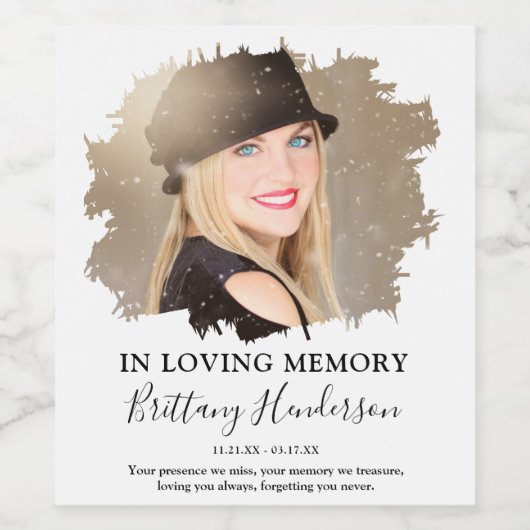 In Love Memory | FOTO | Weinetikett (Einzelnes Label)