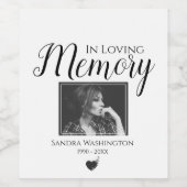 In Love Memory | FOTO Weinetikett (Einzelnes Label)