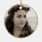 In Love Memory Foto Wings Memorial Keramik Ornament (Vorne)