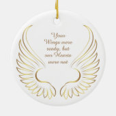 In Love Memory Foto Wings Memorial Keramik Ornament (Hinten)