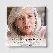 In Love Memory Full Foto Beerdigung Gästebuch (Vorderseite)