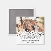 In Love Memory Funeral Gefallen Magnet (Vorderseite/Rückseite)