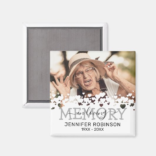 In Love Memory Funeral Gefallen Magnet (Vorderseite/Rückseite)
