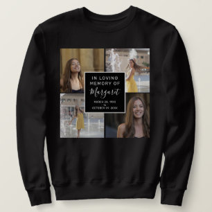 In Love Memory Funeral Memorial 4 Foto Collage Sweatshirt