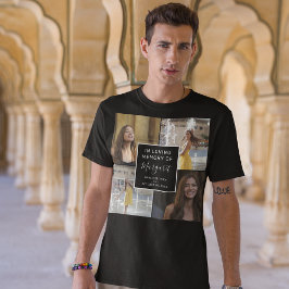 In Love Memory Funeral Memorial 4 Foto Collage T-Shirt