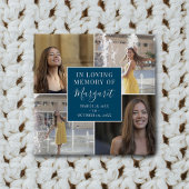 In Love Memory Funeral Memorial Foto Collage Button