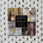 In Love Memory Funeral Memorial Foto Collage Button