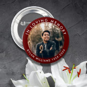 In Love Memory Funeral Memorial Foto Red Button