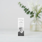 In Love Memory Funeral Memorial Lesezeichen Card Mini Visitenkarte (Stehend Vorderseite)