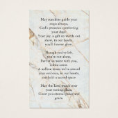 In Love Memory Funeral Memorial Prayer Card (Rückseite)