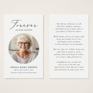 In Love Memory Funeral Memorial Prayer Card