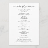 In Love Memory Funeral Order of Service Program Programm (Rückseite)