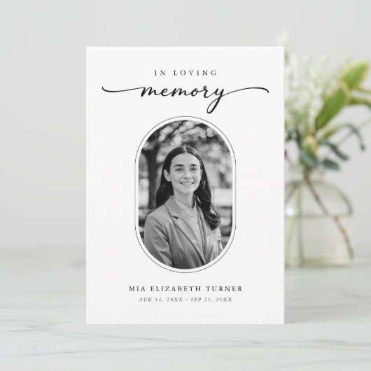 In Love Memory Funeral Order of Service Program Programm (Stehend Vorderseite)