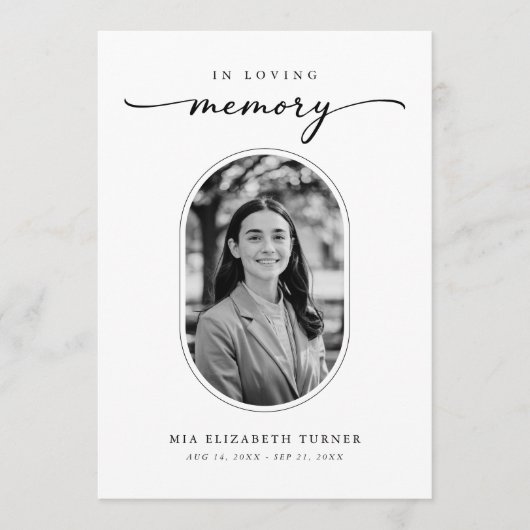 In Love Memory Funeral Order of Service Program Programm (Vorderseite)