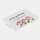 In Love Memory Funeral Wasserfarbe Hydrangea Gästebuch (Ecke)