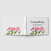 In Love Memory Funeral Wasserfarbe Hydrangea Gästebuch (Voll)