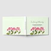 In Love Memory Funeral Wasserfarbe Hydrangea Gästebuch (Voll)