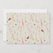 In Love Memory Funeral Wildblume & Butterfly Einladung (Rückseite)