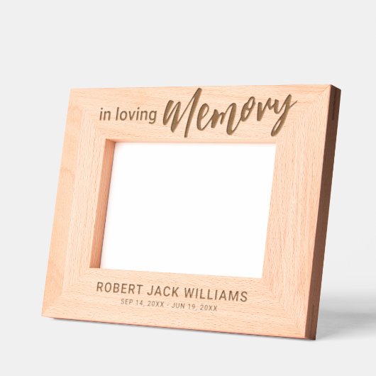 In Love Memory Geätzte Rahmen (Links)