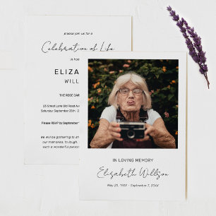 In Love Memory   Gedenkstätte zur Beerdigung von F Einladung