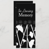 In Love Memory Ginkgo 1 Memorial Service Einladung (Vorne/Hinten)