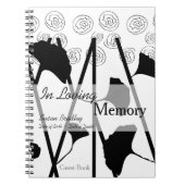In Love Memory Ginkgo 2 Memorial Guest Book Notizblock (Vorderseite)